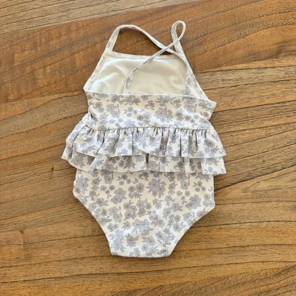 Quincy Mae Ruffled One-Piece Swimsuit - Size 3-6 months